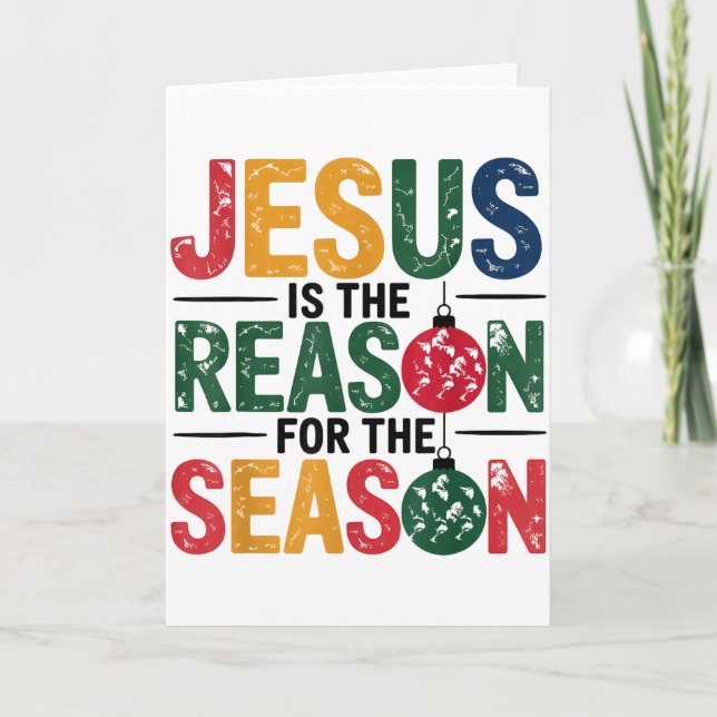 Carte Jésus Est La Raison De La Saison Chrétienne Chris (Devant)