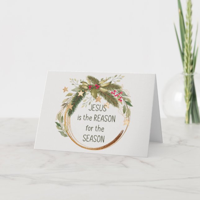 Carte Jésus est la raison de la saison de Noël (Devant)