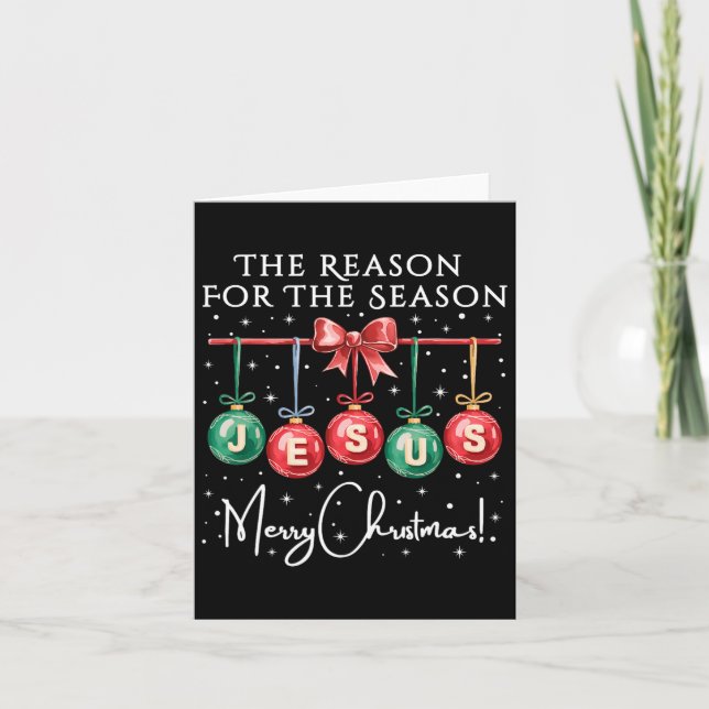 Carte Jésus Est La Raison De La Saison Religieuse Noël (Devant)