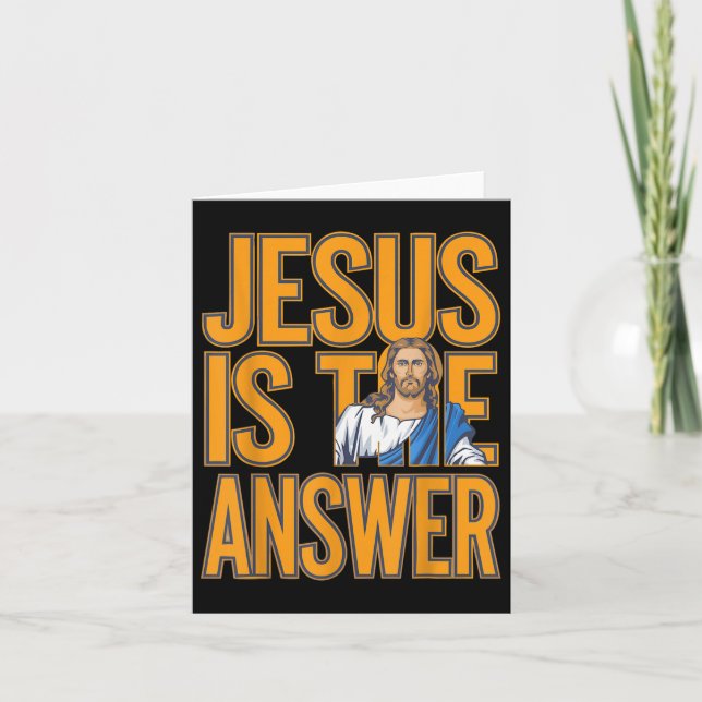 Carte Jésus Est La Réponse, Véritable Croyant chrétien (Devant)