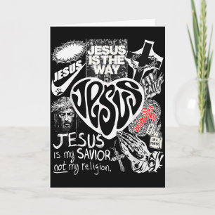 Carte Jésus est le chemin verset biblique chrétien Dieu 