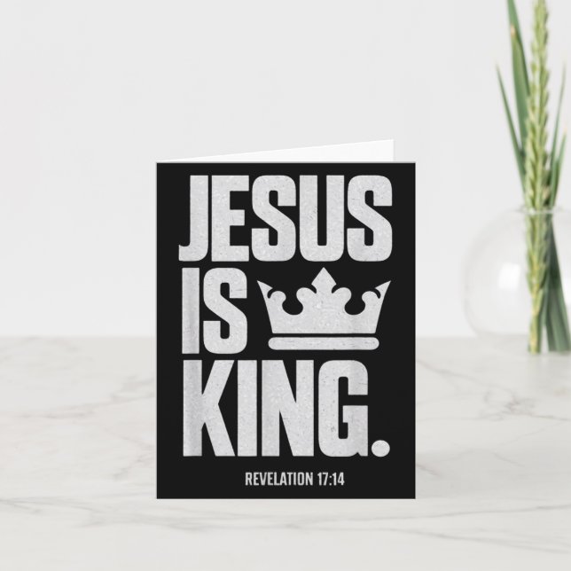 Carte Jésus Est Le Roi Bible Écriture Religieuse Citatio (Devant)