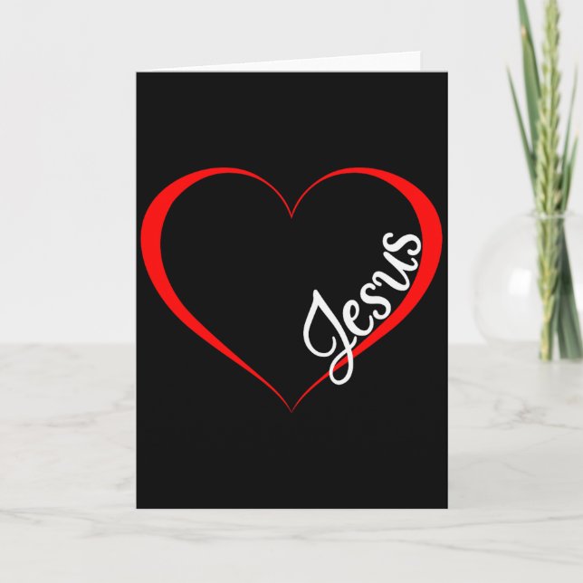 Carte Jésus est mon cadeau chrétien de la Saint-Valentin (Devant)