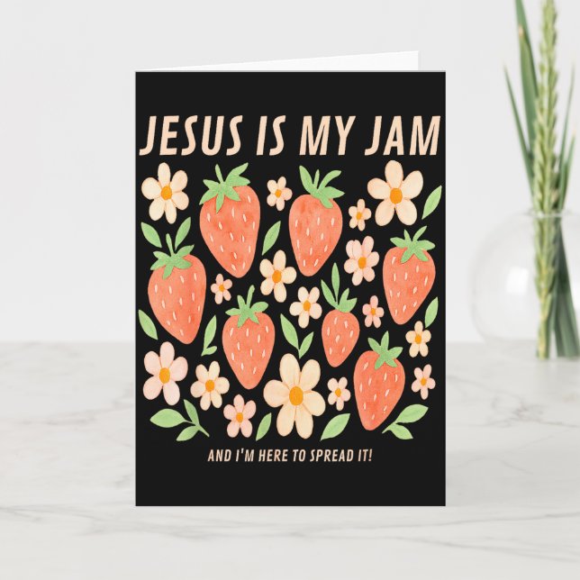 Carte Jesus Est Mon Jam Tee Drôle Foi Chrétienne  (Devant)