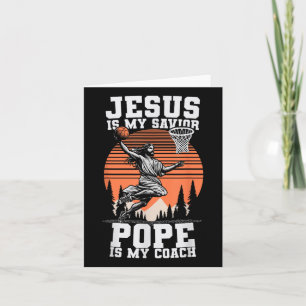 Carte Jésus Est Mon Pape Sauveur Est Mon Entraîneur Vint