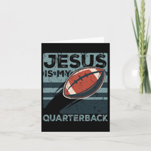 Carte Jésus Est Mon Quartier-back Christian Football Bal