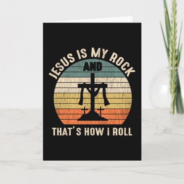 Carte Jésus est mon roc, c'est comme ça que je roule Cad (Devant)