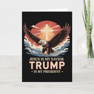 Carte Jésus est mon sauveur Trump est mon président Bibl