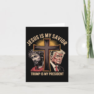 Carte Jésus Est Mon Sauveur Trump Est Mon Président Bibl