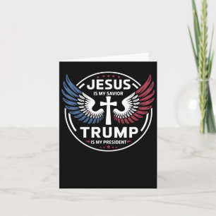 Carte Jésus Est Mon Sauveur Trump Est Mon Président - Pa
