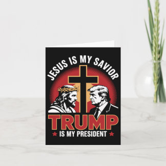 Carte Jésus est mon sauveur Trump est mon président pro-