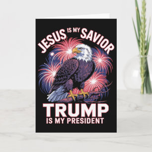 Carte Jésus est mon sauveur Trump est mon président Reli