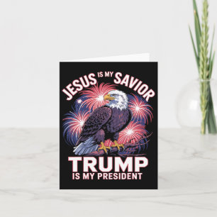 Carte Jésus Est Mon Sauveur Trump Est Mon Président Reli