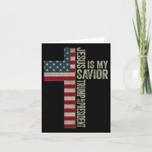 Carte Jésus est mon sauveur Trump est mon président Trum