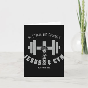 Carte Jésus et salle de sport Workout chrétien Musculati