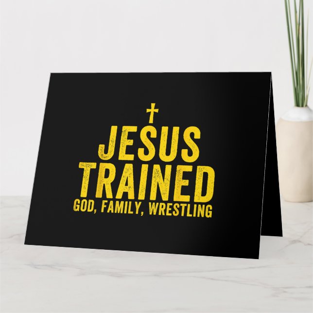 Carte Jésus Formé Dieu Famille Lutte, Christian Wres (Devant)