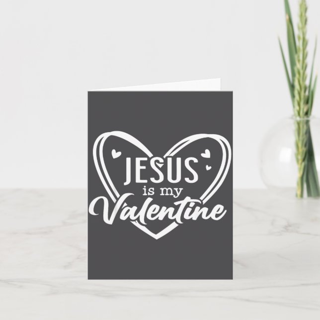 Carte Jesus Heart Christian Faith Love Valentines Day Me (Devant)
