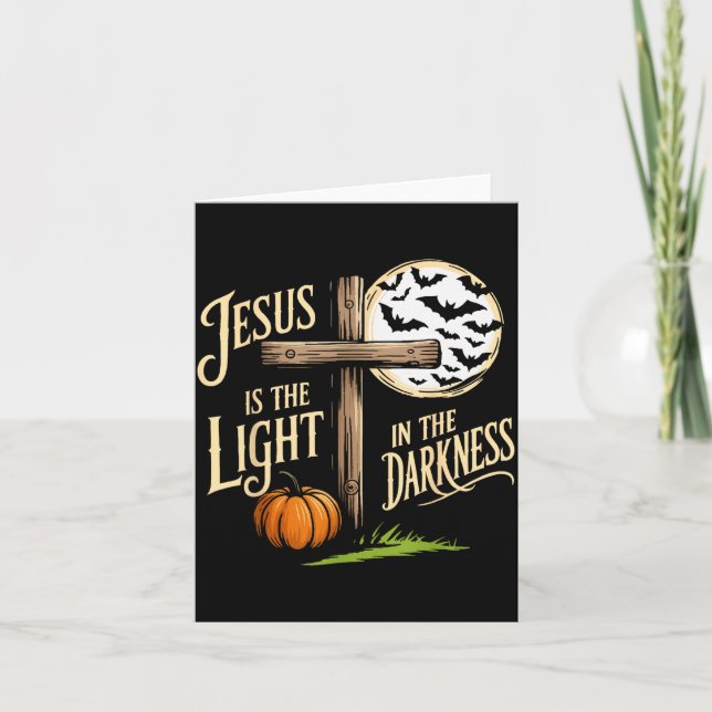 Carte Jesus Is The Light In The Darkness Christian Hallo (Devant)