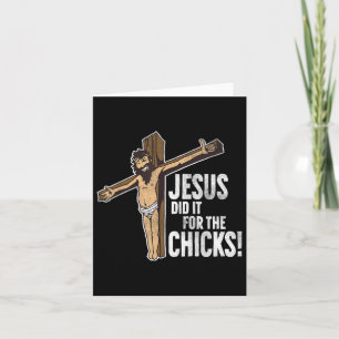 Carte Jésus l'a fait pour les filles Croix chrétienne 