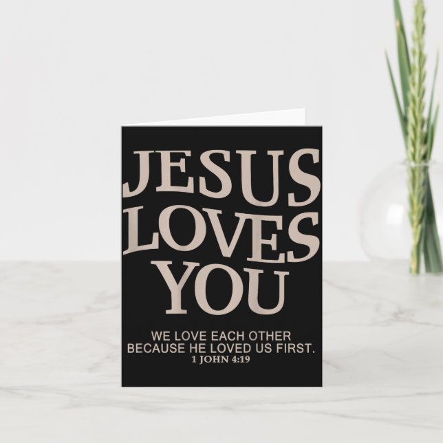 Carte Jesus Loves You Christian  (Devant)