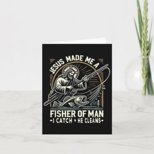 Carte Jésus M'A Fait Un Fisher De L'Homme Chemise Pêche