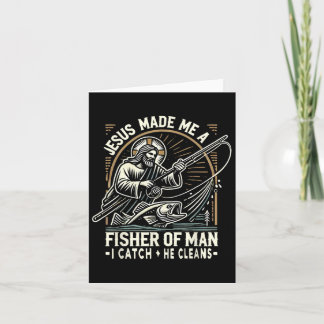 Carte Jésus M'A Fait Un Fisher De L'Homme Chemise Pêche 
