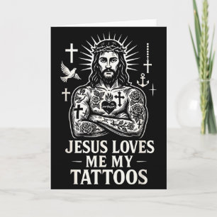 Carte Jésus m'aime et mes tatouages _2 
