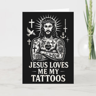 Carte Jésus m'aime et mes tatouages _2 