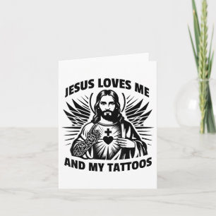 Carte Jésus M'Aime Et Mes Tatouages Drôle En Disant Tato