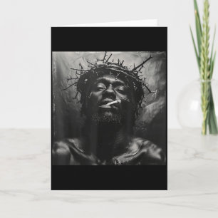Carte Jésus noir fume, Christianisme, Église, Christ,