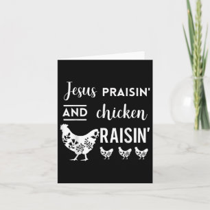 Carte Jésus Praisin Et Poulet Raisin Amusant Agriculture
