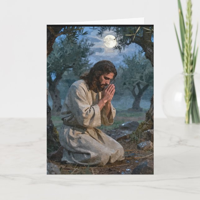 Carte Jésus priant (Devant)
