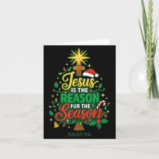Carte Jesus Reason Season Christian Christmas Family Pjs (Devant)