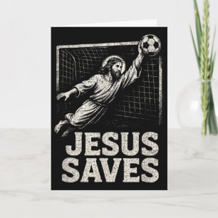Carte Jésus Sauve - Gardien de but de football Inspirati