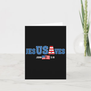 Carte Jesus Saves Jesusaves Usa John 3_16 American Flag
