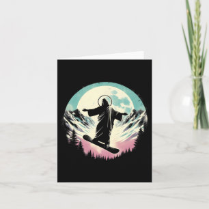 Carte Jesus Snowboard - Drôle Christian Religieux Sno