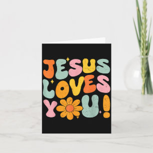 Carte Jésus t'aime fille adolescente chrétienne Dieu sœu