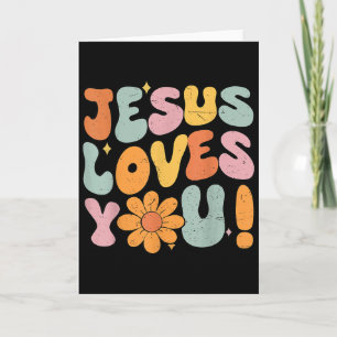 Carte Jésus t'aime fille adolescente chrétienne Dieu Sœu