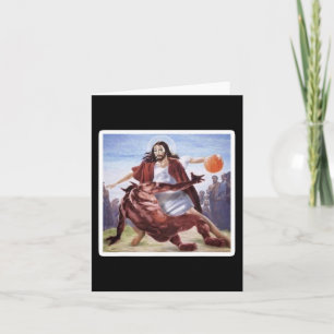 Carte Jésus Traversant Satan Basketball