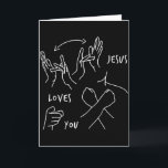 Carte Jésus vous aime Langue des signes chrétienne asl<br><div class="desc">Jésus vous aime Langue des signes chrétienne asl</div>