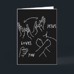 Carte Jésus vous aime Langue des signes chrétienne asl<br><div class="desc">Jésus vous aime Langue des signes chrétienne asl</div>