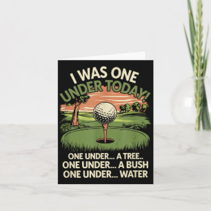 Carte J'étais un sous aujourd'hui drôle amateur de golf
