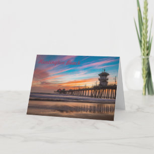 Carte Jetée de Huntington Beach au coucher du soleil