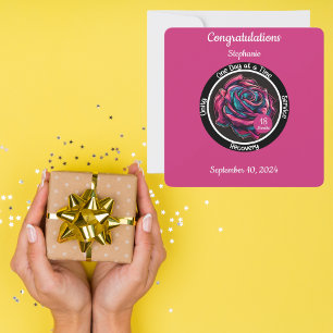 Carte Jeton de Sobriété Rose   Récupération en 12 Étapes