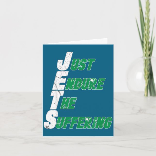 Carte Jets drôles endurent simplement le football souffr (Devant)