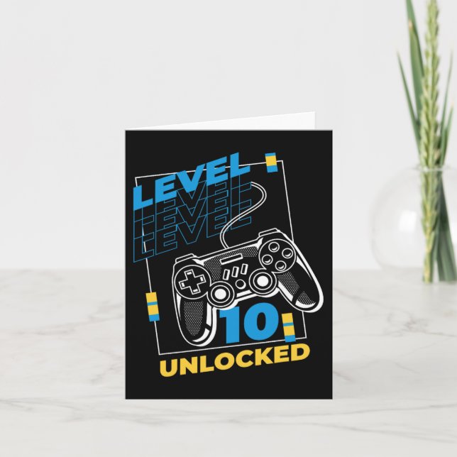 Carte Jeu 10 ans Jeu 10e Anniversaire - Niveau 10 (Devant)