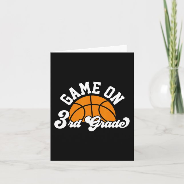 Carte Jeu Amusant Sur Le Basketball De 3E Année Premier  (Devant)