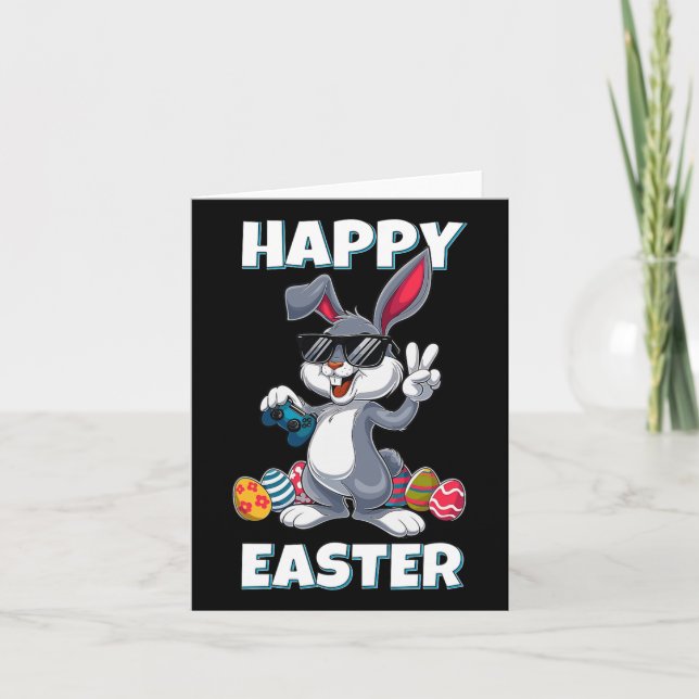 Carte Jeu Bunny Gamer Pâques Bysket (Devant)