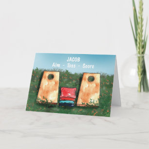 Carte Jeu Cornhole Anniversaire Objectif Jeu Jeu Jeu Jou