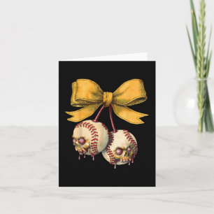 Carte Jeu de baseball Coquette Bow Jour Halloween Femmes